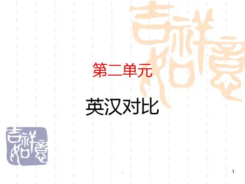 英汉对比笔译PPT课件