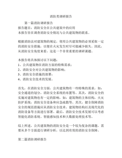 消防类调研报告