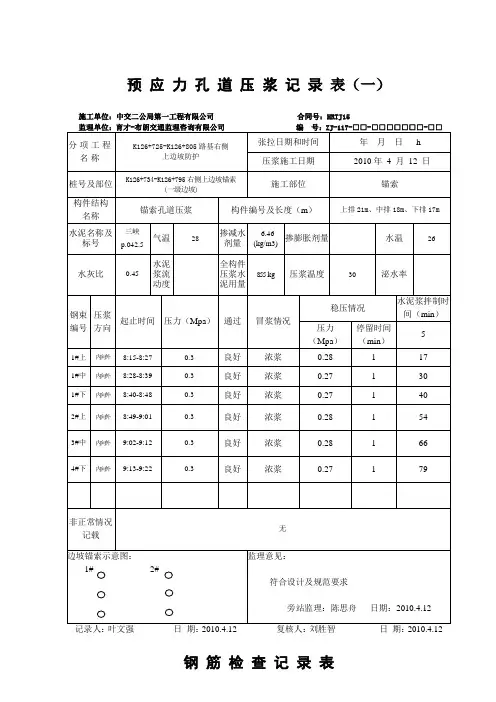预应力孔道压浆记录表.doc