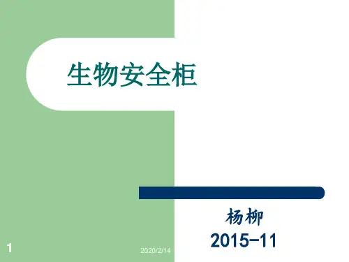 生物安全柜PPT课件