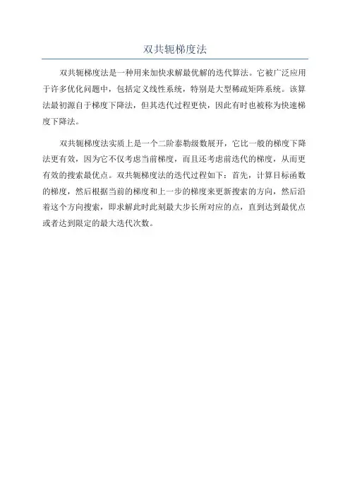 双共轭梯度法