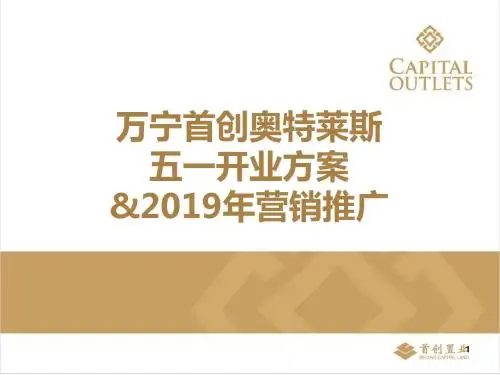 海南地产万宁地产首创奥特莱斯五一开业2014年营销推广的方案PPT