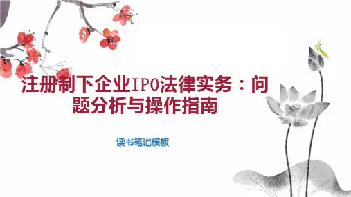 注册制下企业IPO法律实务：问题分析与操作指南