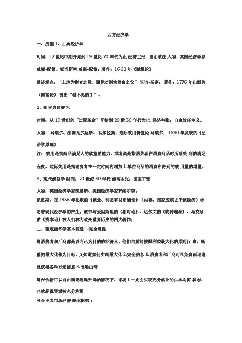 西方经济学汇总