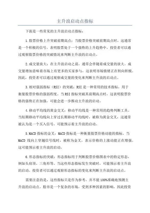 主升浪启动点指标