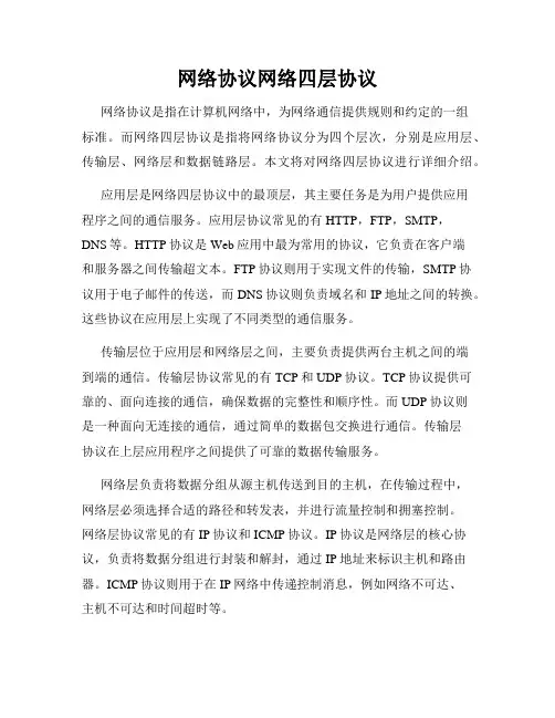 网络协议网络四层协议