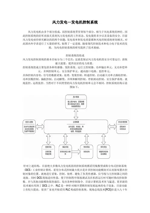 风力发电--控制系统详解