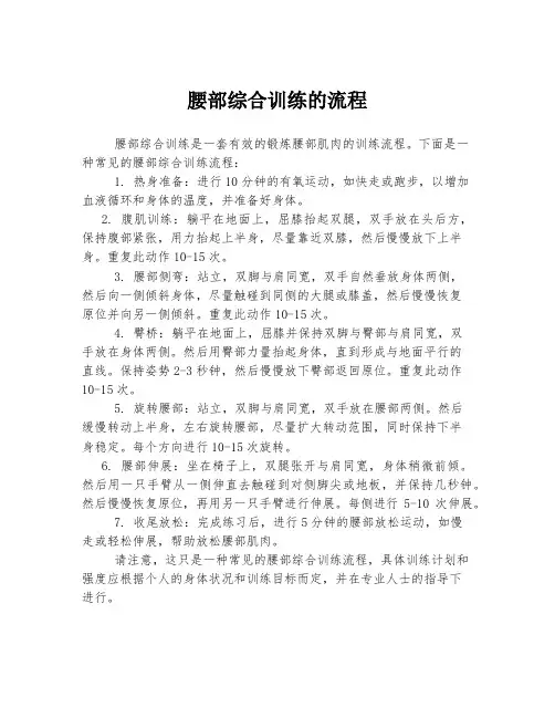 腰部综合训练的流程