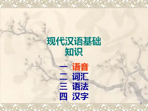 现代汉语语音基础知识ppt课件