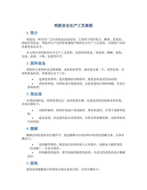 明胶安全生产工艺流程