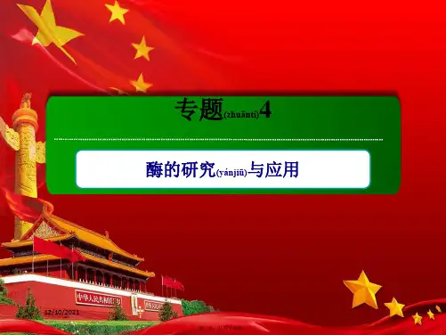 高中生物 专题4 酶的研究与应用 3 酵母细胞的固定化课件高中选修1生物课件