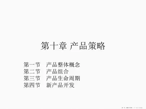 市场营销第十章产品策略
