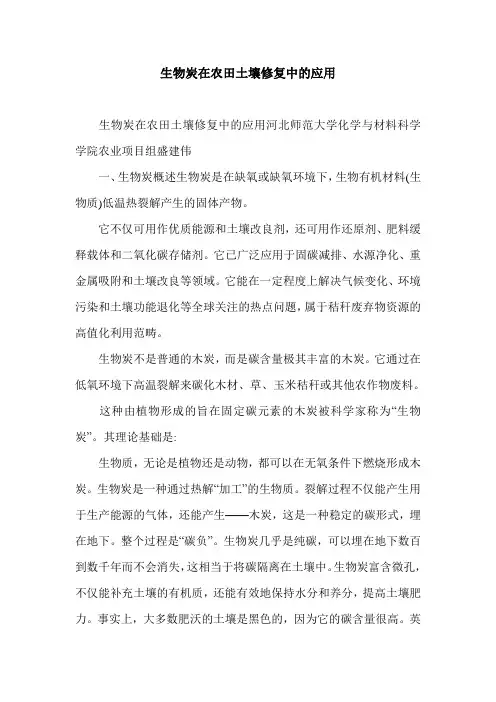 生物炭在农田土壤修复中的应用.doc
