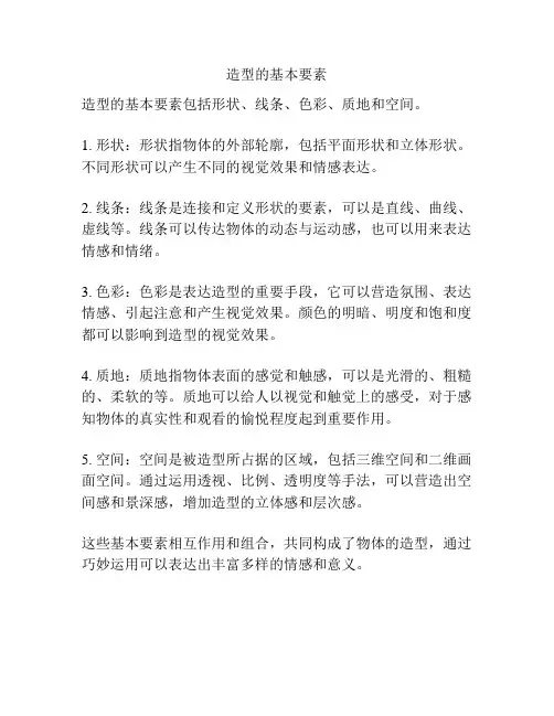 造型的基本要素