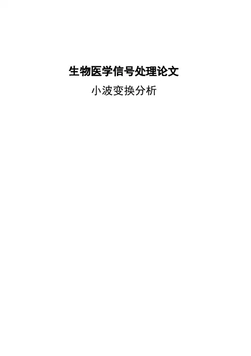 小波分析论文
