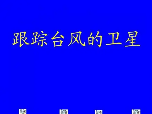 16.跟踪台风的卫星  苏教版PPT