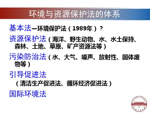 环境与资源保护法的体系课件PPT课件