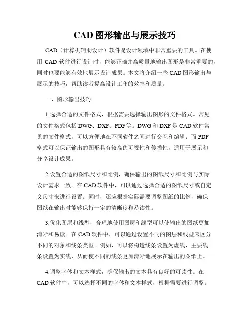CAD图形输出与展示技巧
