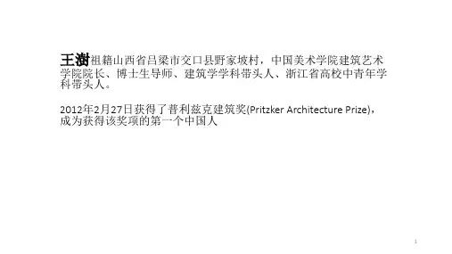 王澍 建筑分析ppt课件