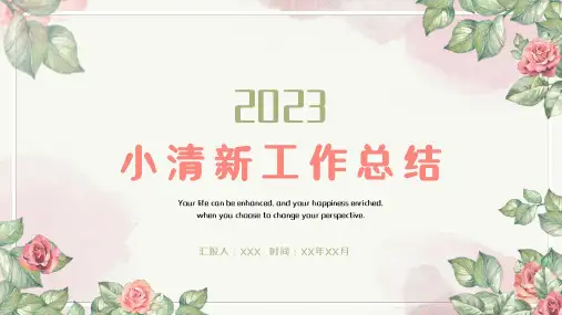 小清新简洁工作总结通用PPT模板