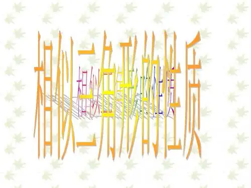 相似三角形的性质--北师大版(新编2019)