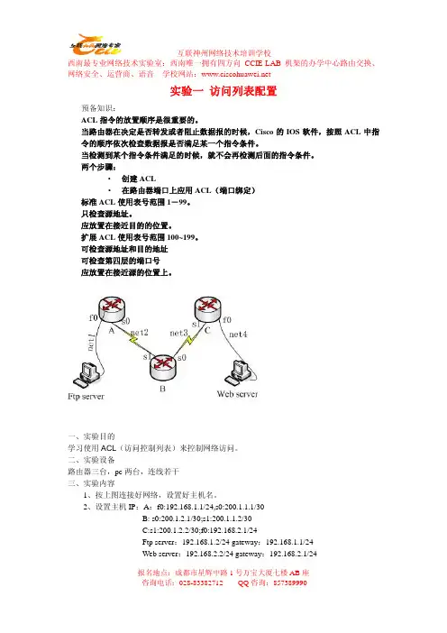 整理CCNA实验手册