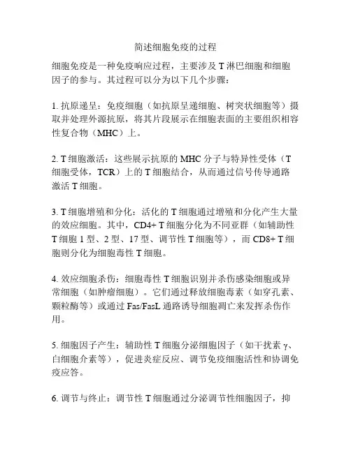 简述细胞免疫的过程
