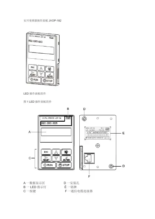 安川变频器操作面板JVOP-182