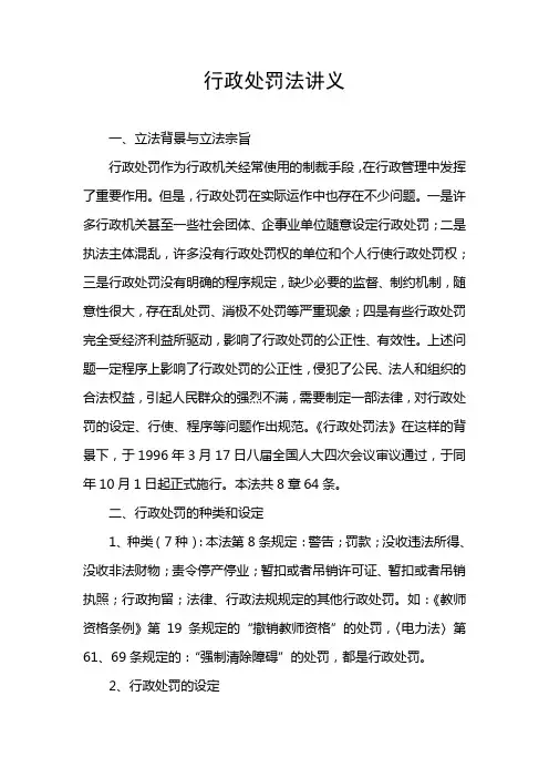 行政处罚法讲义