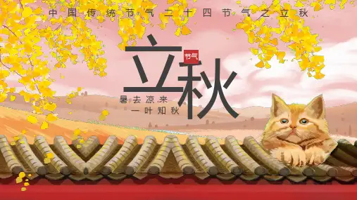 二十四节气之立秋PPT模板