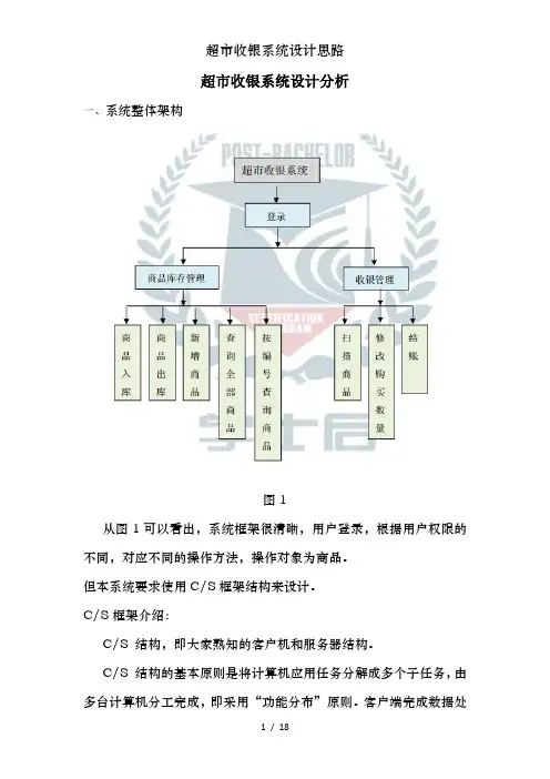 超市收银系统设计思路