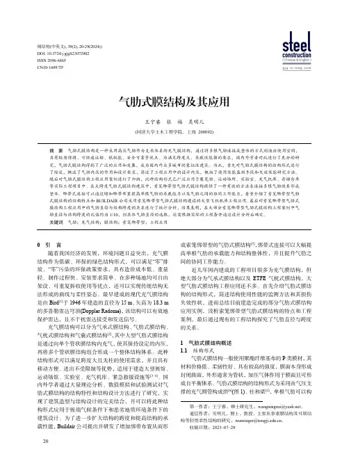 气肋式膜结构及其应用