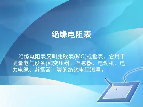 绝缘电阻表
