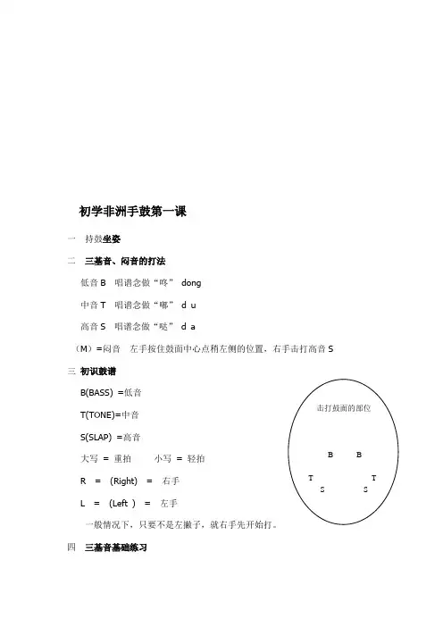 初学非洲手鼓第一课1.