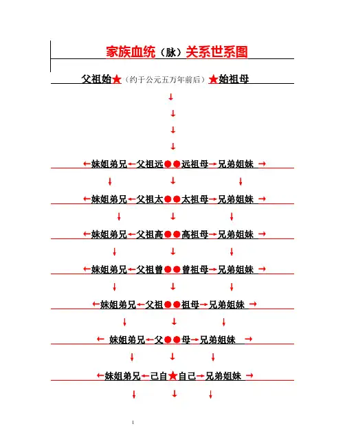 家族血统世系图