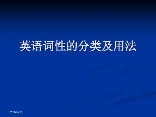 英语词性【优质PPT】