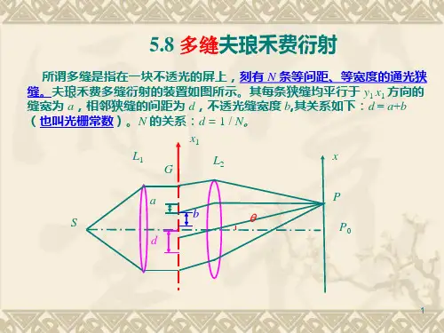 多缝夫琅禾费衍射PPT课件