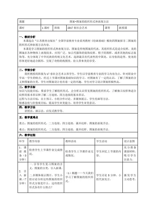 图案-图案的组织形式和表现方法
