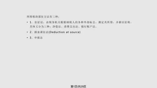 所得税和其他税类PPT课件