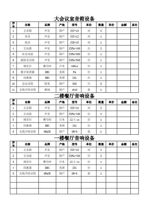 音响