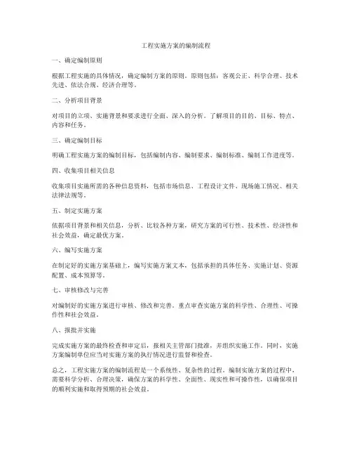工程实施方案的编制流程