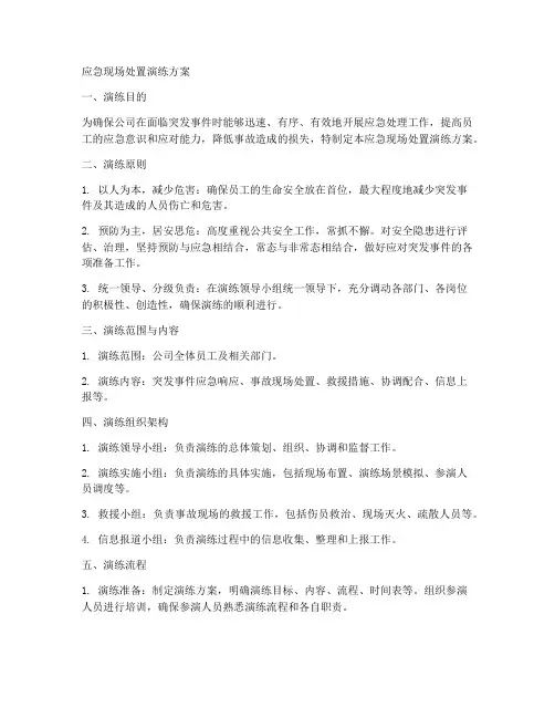 应急现场处置演练方案