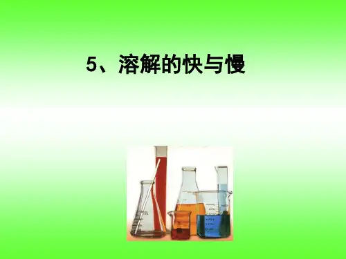 教科小学科学四上《2、溶解的快与慢》PPT课件(2)