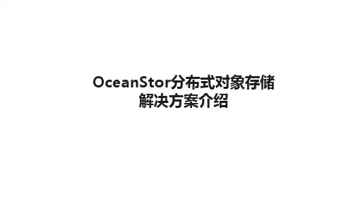 华为OceanStor 100D对象存储解决方案介绍