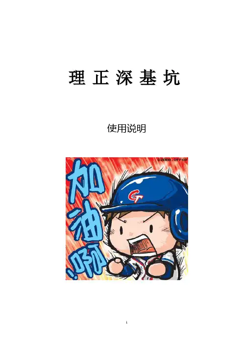 理正深基坑使用说明(经典)
