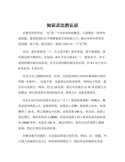 知识点比的认识