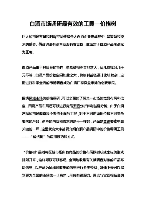 白酒市场调研最有效的工具