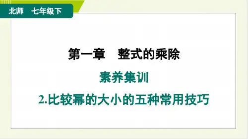 2024年北师大版七年级下册数学第一章整式的乘除专项复习2 比较幂的大小的五种常用技巧