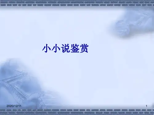 小说鉴赏PPT教学课件