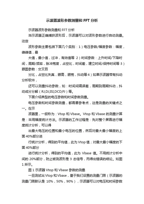 示波器波形参数测量和FFT分析